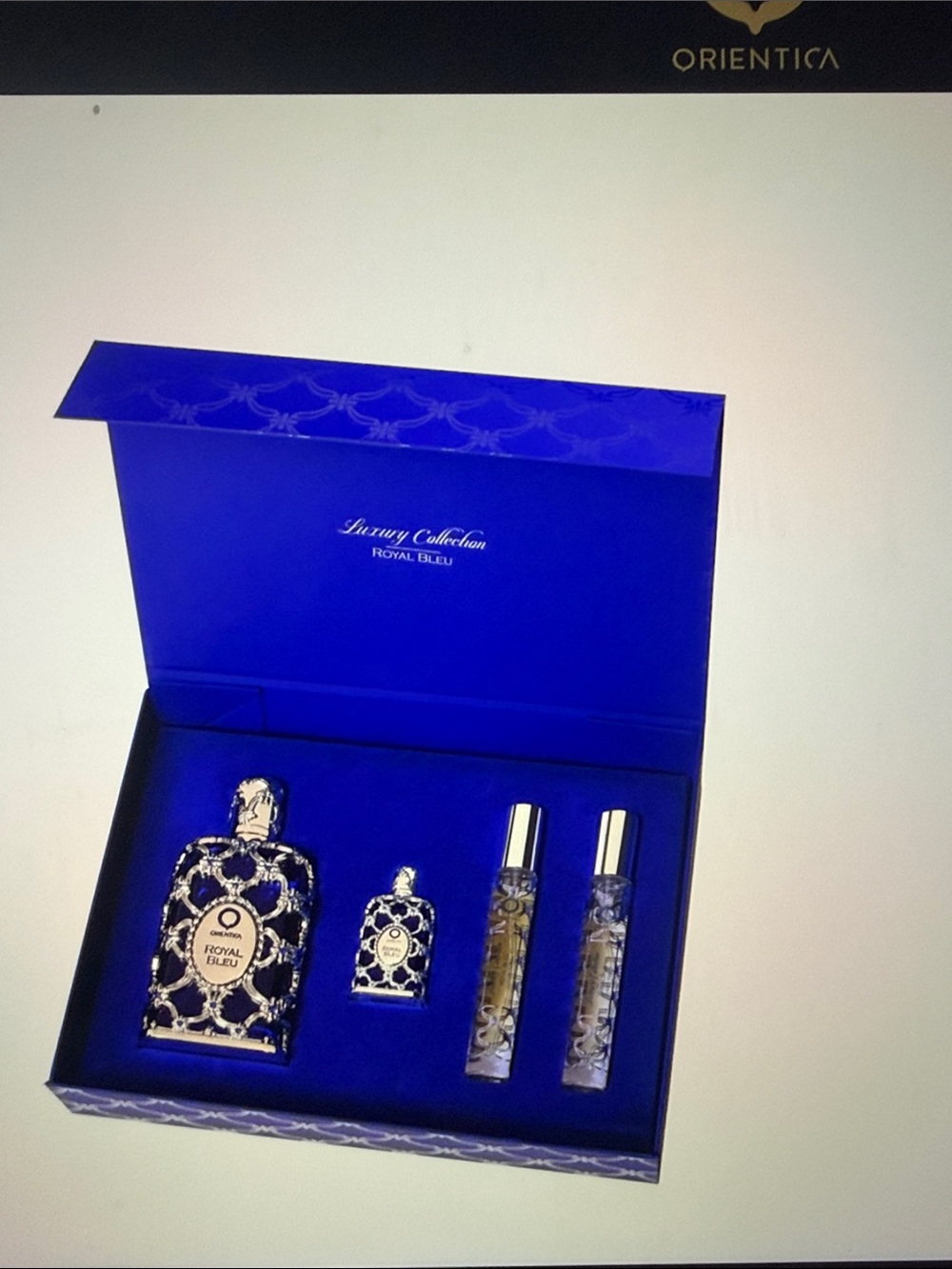 Royal Blue Perfume Set - Silver and Blue